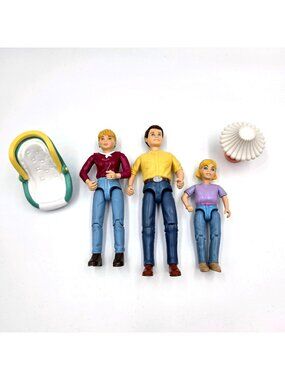Fisher Price Loving Family Dollhouse Home And Stable Mom Dad Girl Baby Read